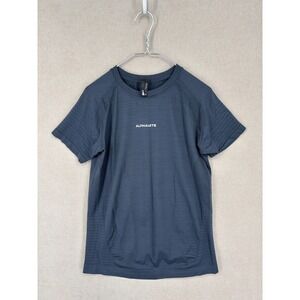 Alphalette Tee Shirt Mens Large Gray Performance Stretch Crewneck Short Sleeve